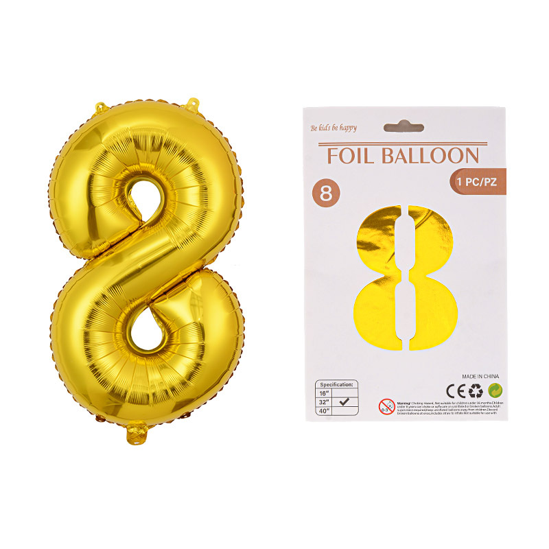 Globo de película de aluminio digital de 32 pulgadas, tarjeta de papel, tapa dura, paquete individual, cuerpo delgado, fiesta digital, globo decorativo flotante