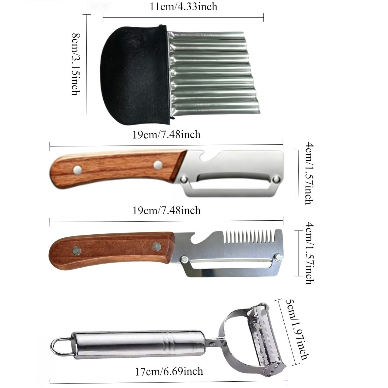 Cuchillo de acero inoxidable multifuncional cuchillo de cuchillo