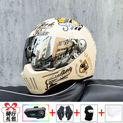 Motosiklet kaskı (dəbilqə): Bluetooth Function, Unisex Rider Cruising - milky-whitecruise-silver-plated-mirror-transparent-mirror-delivered-y10-soft-wheat-m