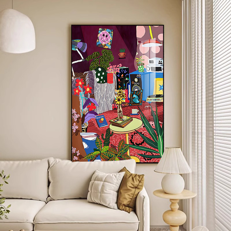 装饰画挂画多巴胺客厅卧室餐厅玄关画酒店高颜值治愈油画|undefined