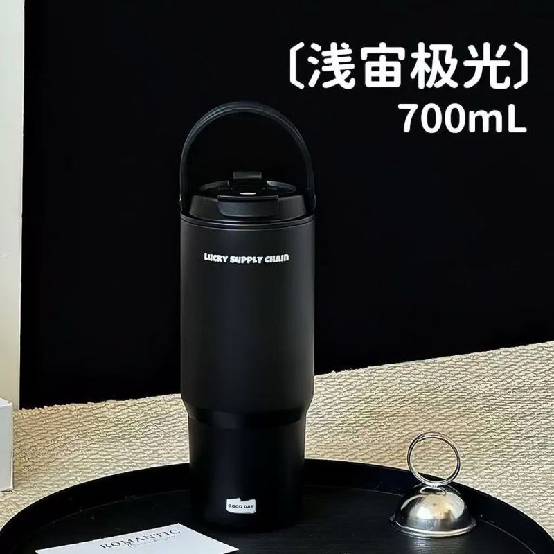 高颜值便携提手保温杯户外卡通保冷316不锈钢冰霸杯大容量汽车杯|undefined