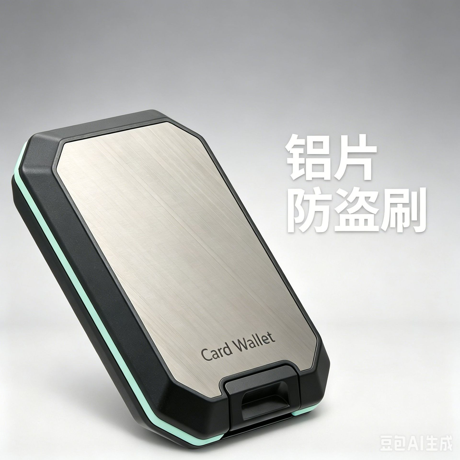 Portable aluminum case anti-skimming card and coin wallet