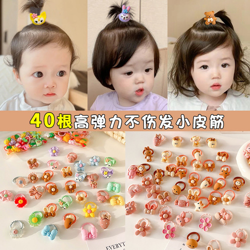 Children's rubber band headband for girls and babies. The rubber band does not hurt the hair. High elastic small baby headband.