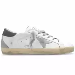 Classic 2025 Versatile Korean GG Distressed Star Unisex Sneakers - Dirty White Leather with Hidden Wedge