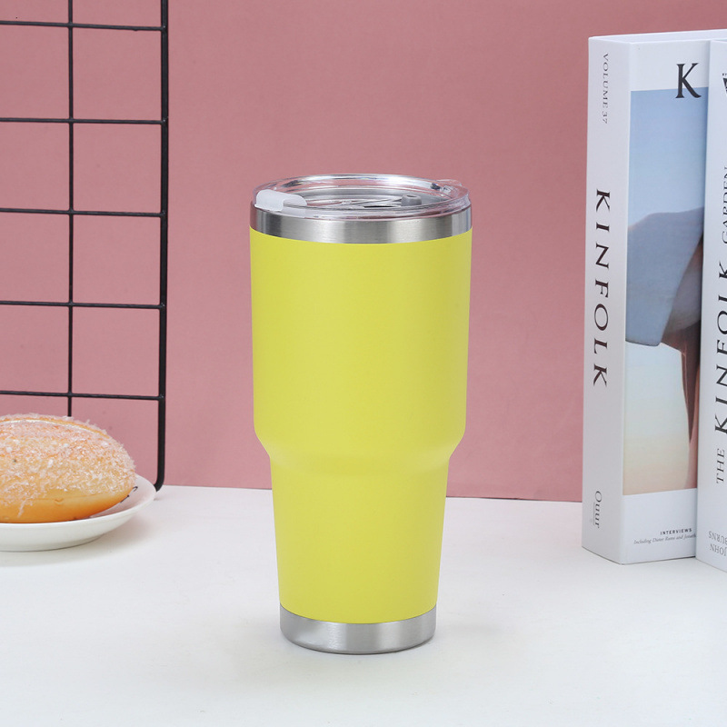 Taza de aislamiento transfronteriza 30OZ taza de hielo de doble capa de acero inoxidable taza de automóvil de gran capacidad taza de cerveza fabricante de origen rociado