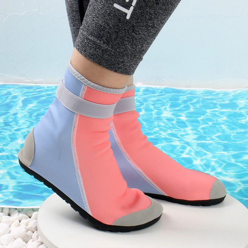 Adult high-top beach shoes and socks for babies, swimming, diving and river-tracing shoes for men, women and children, non-slip soft-soled beach shoes