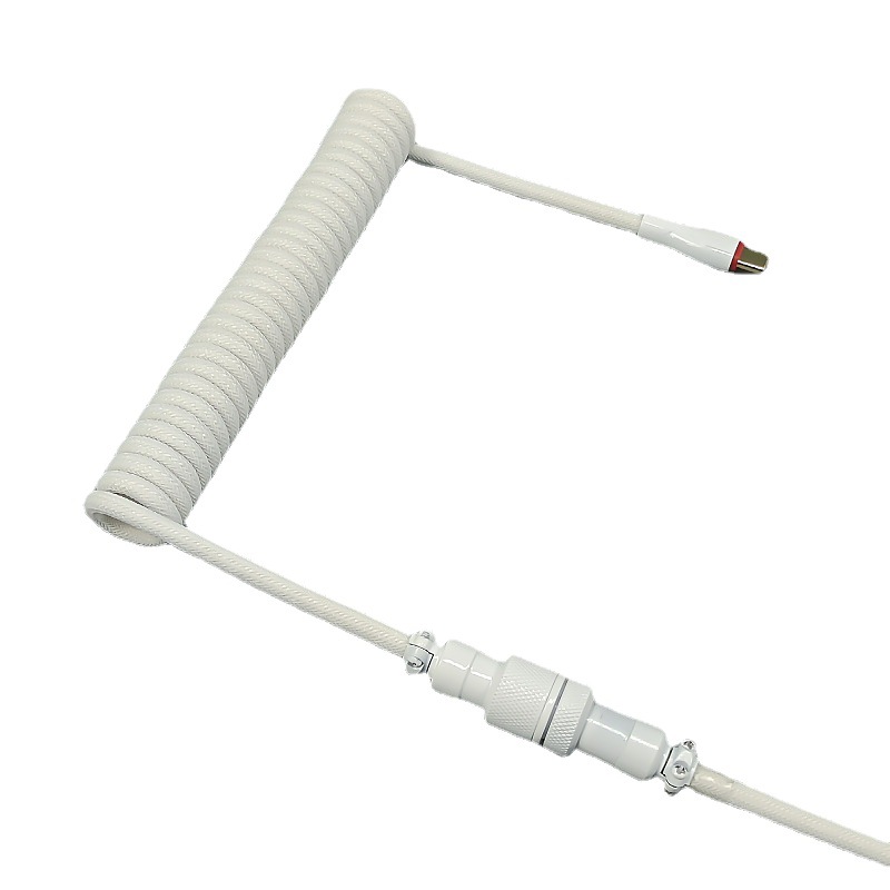 Cable para teclado mecánico de eje magnético 8K, con conectores de aviación, resorte, USB, personalizado colorido, para juegos