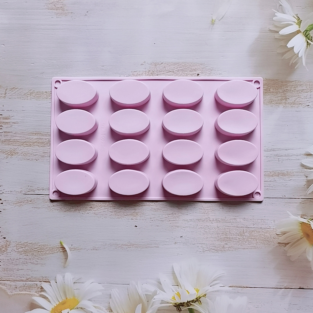 Nuevo modelo 16 oval 574 molde de silicona donut chocolate DIY helado pudín postre molde huevo