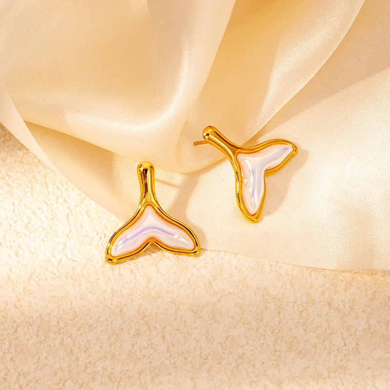 10g Weight 0.03µm Gold Plating Thickness Electroplated Gold Plating Process 201 Stainless Steel Ear Needle Material Golden Plated Plating Material Artificial Pearls Inlay Material Ear Studs Classification 1 Pair Quantity Holiday, Daily Occasion 201 Stainless Steel Material Heart Shape, Fish Tail Pattern Women's Gender Casual, Simple Style, Streetwear Style Plating Craft 1 Pair Casual Simple Style Streetwear Heart Shape Fish Tail Plating 304 Stainless Steel Ear Studs 10
