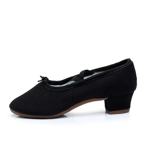 Outdoor tendon-soled square dance shoes, canvas straps, dance yoga performance teachers, soft-soled classical dance shoes