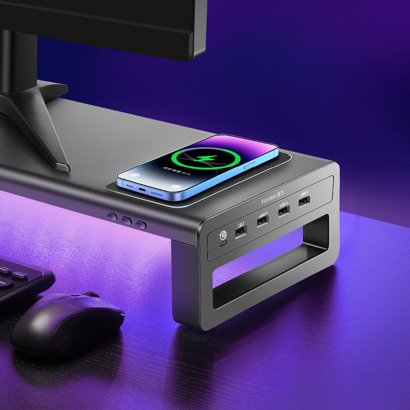 Vaydeer ciervos para monitor de metal elevada soporte pantalla portátil multifuncional USB inalámbrico