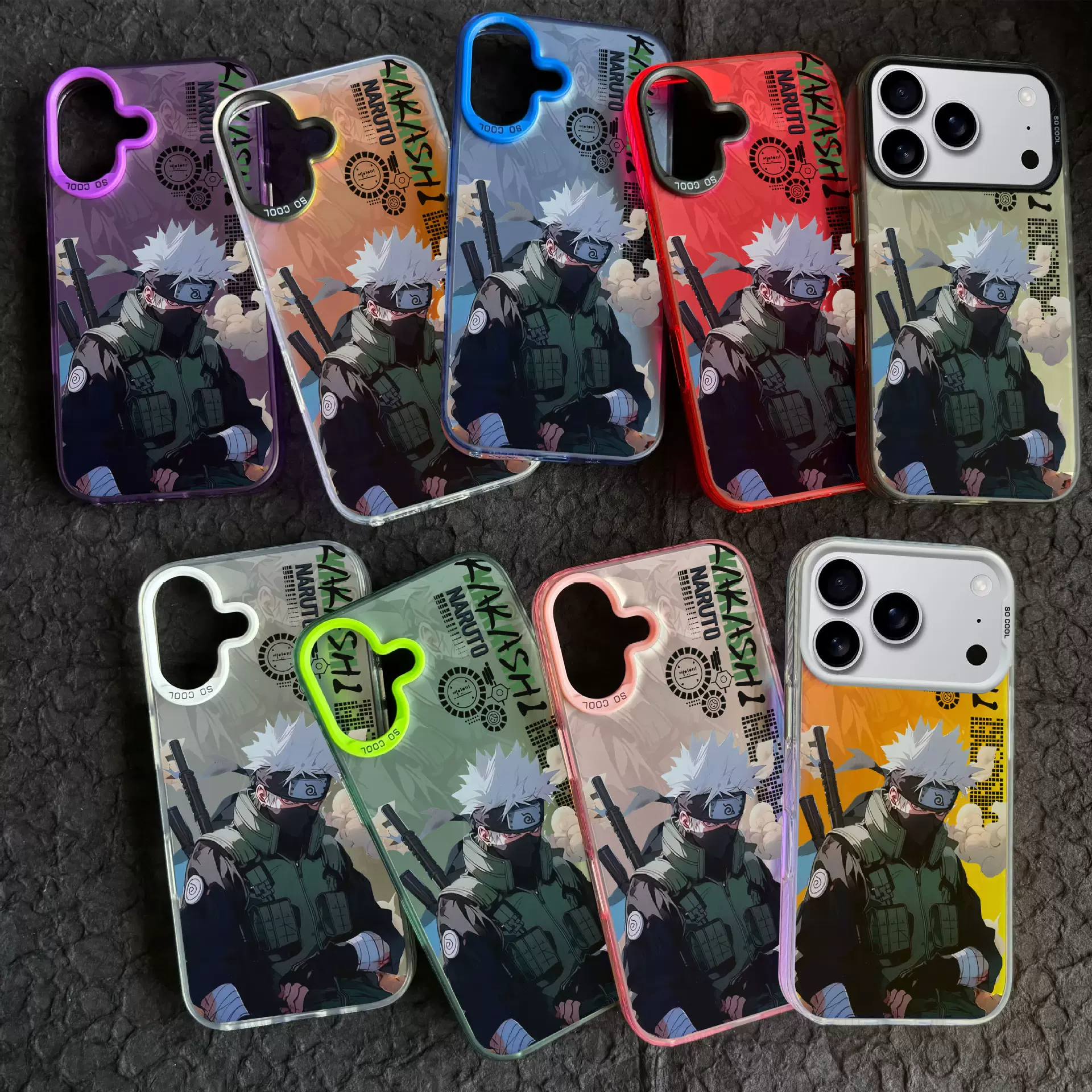 卡卡西适用苹果手机壳171615/14/13Promax/12/iphone11/xr彩银IMD