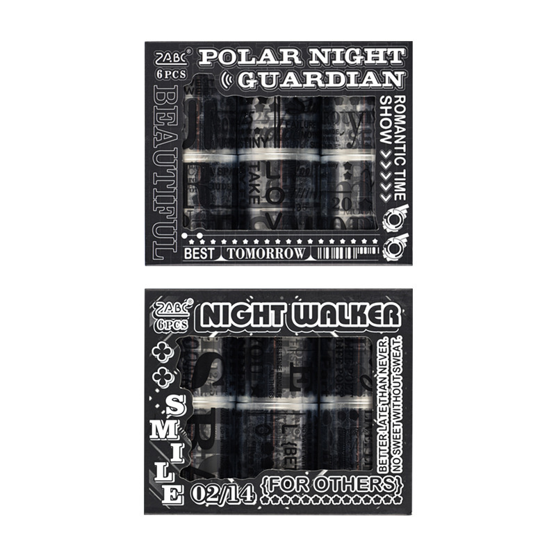 Inglés tinta película transparente impermeable pet cinta adhesiva caja diy diario pegatinas retro inglés pegatinas especiales de aceite