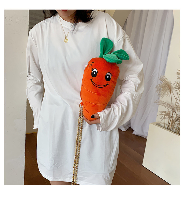 Cute Carrot Shoulder Messenger Plush Bag Wholesale Nihaojewelry display picture 101