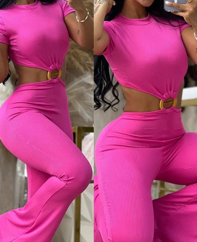 Loose Fit Type Solid Color Pattern Summer Season Women's Gender Casual, Simple Style, Streetwear Style Women's Holiday Selfie Bodysuits Casual Simple Style Streetwear Solid Color Full Length Jumpsuits