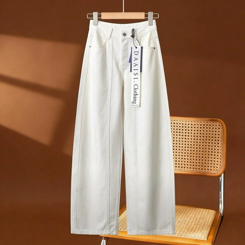 Popular Tencel Scythe Jeans for Women, 2026 Autumn New Style, High-Waisted Slimming Cropped Casual Wide-Leg Pants for Petite Women Popular Tencel Scythe Jeans for Women, 2026 Autumn New Style, High-Waisted Slimming Cropped Casual Wide-Leg Pants for Petite Women