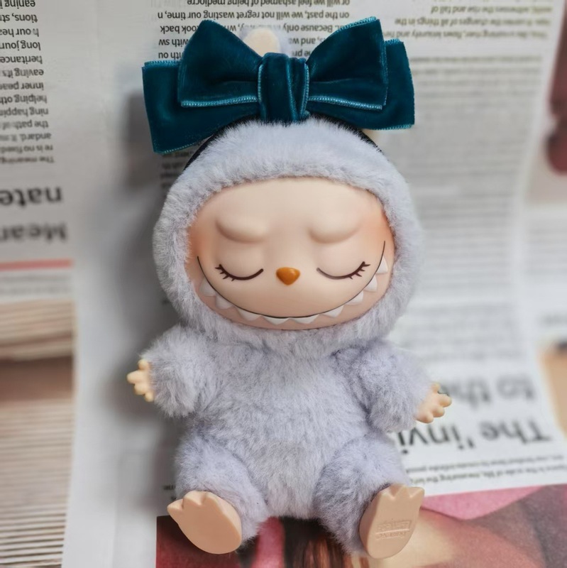 Labubu ラブブリボンヘッドバンドビッグレッドキャンディーカラーのリボンヘッドバンド人形ピンクヘッドバンドアクセサリー|undefined