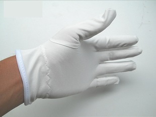 Microfiber dust-free cloth gloves white dust-free gloves labor protection etiquette jewelry protective work gloves