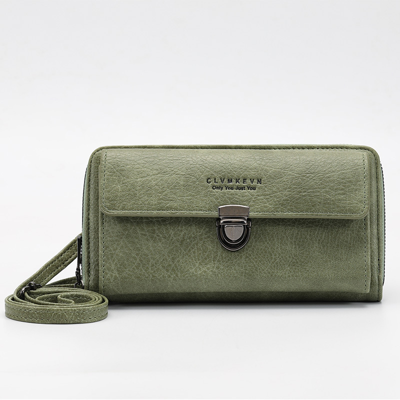 Cross-Border 2026 New Model Mobile Phone Bag for Women, Fashionable Korean Style Large Capacity Wallet with Lock, Single Shoulder Crossbody Bag Cross-Border 2026 New Model Mobile Phone Bag for Women, Fashionable Korean Style Large Capacity Wallet with Lock, Single Shoulder Crossbody Bag