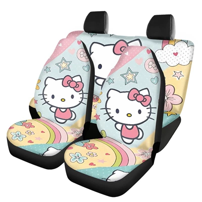 Universal seat cover: leopard print and a Kitty cat design - 20260907qy-23f9-1-onesize
