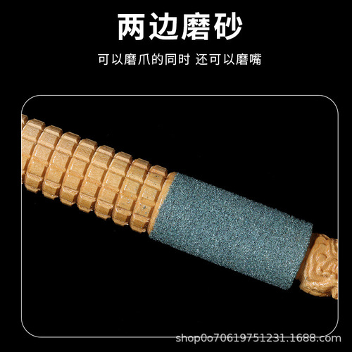 Birds use a frosted standing pole to stand on a bird's perch.