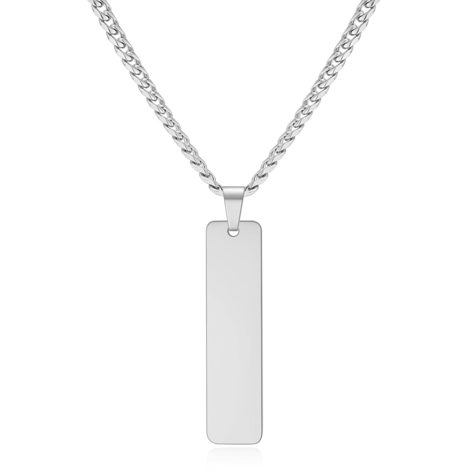 Halsband för män med militärbricka i stål modern stil_voghion.com