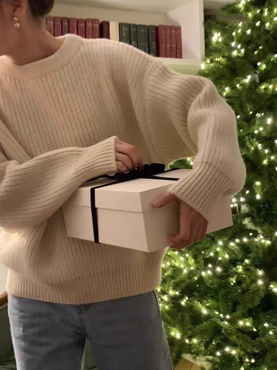 在庫あり 無地 丸首 プルオーバー 長袖セーター 秋冬 レディース 韓国風 ゆったり インス風 ウールニット セーターoun*e