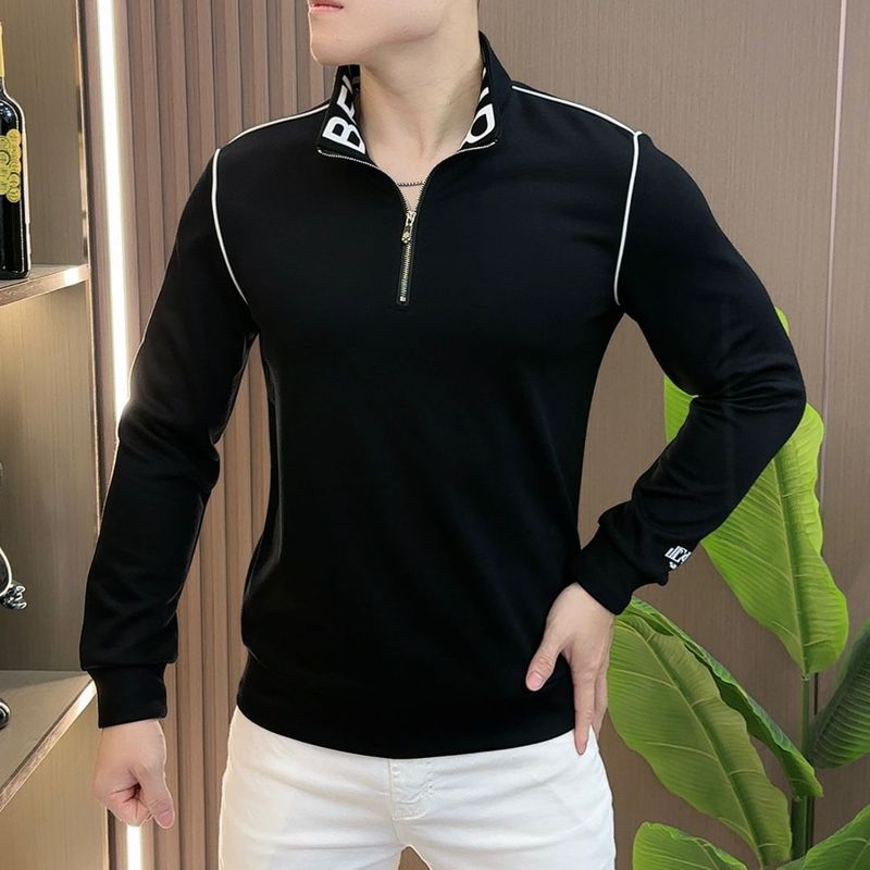 立襟氷糸半袖tシャツ男性青年潮牌半ファスナーが冷えています。|undefined
