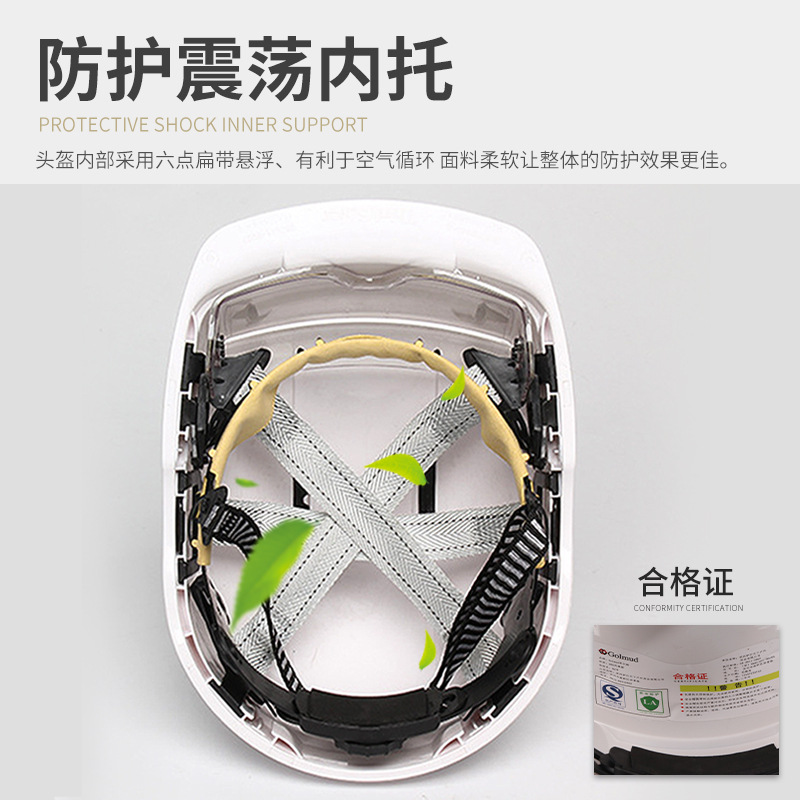 Helmet with the leading mirror leading construction site construction anti -hits hat high -altitude operation protective helmet GM720 3