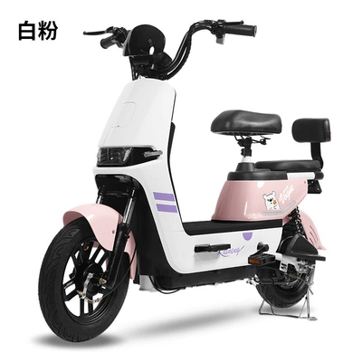 Elektrikli motosikletlər: New National Standard 48V Adult - pink-white-the-whole-vehicle-is-equipped-with-48v12a-original-black-gold-battery-with-a-range-of-about-25-35-kilometers