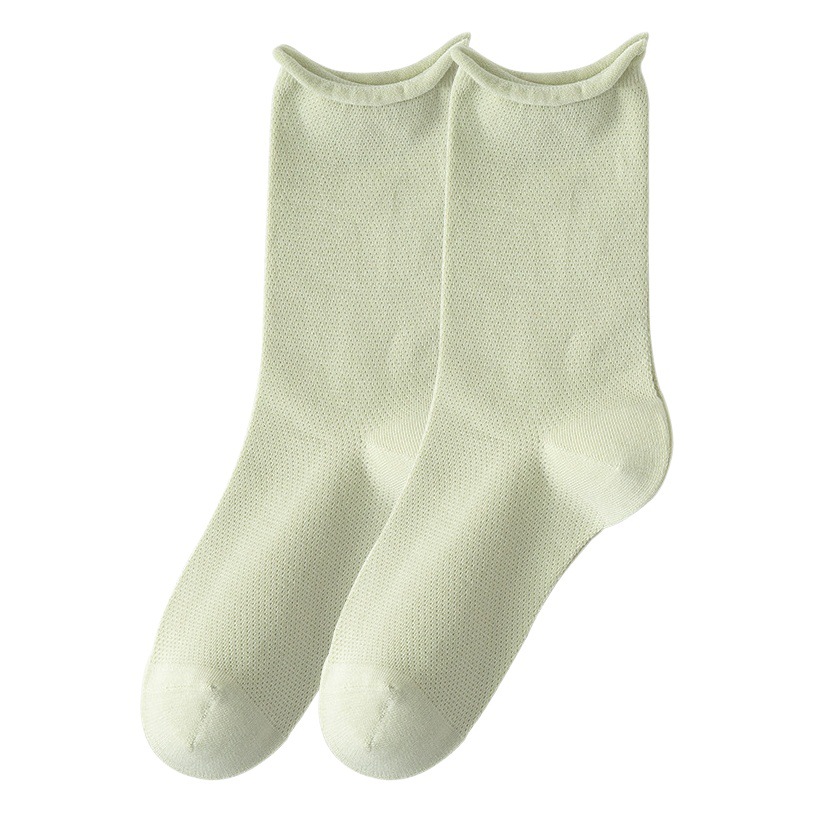 Calcetines sueltos de algodón de verano para mujer calcetines de verano de malla fina transpirable a media pantorrilla zhuji calcetines de mujer al por mayor
