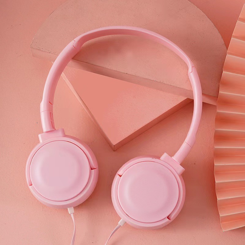 Transfronterizo auriculares MZ-026 macaron cinta micrófono con cable para niños auriculares de control de alambre auriculares de la computadora al por mayor