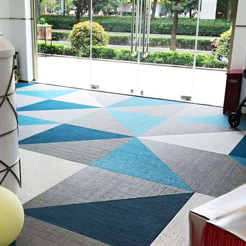 高端定制 Pvc编织纹地毯 耐磨防水防潮阻燃地垫 办公酒店商用地板