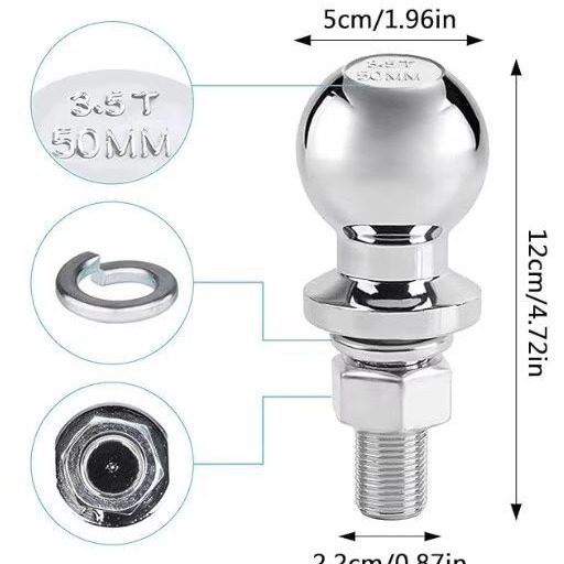 Bola de remolque de cabeza de bola de remolque 50mm 3,5 T Amazon Venta caliente