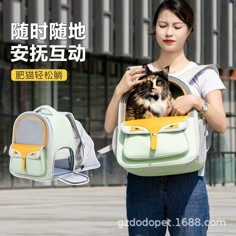 Кошачья сумка выходит портативный дышащий кошачья собака рюкзак космической капсулы может расширить рюкзак большой емкости для домашних животных