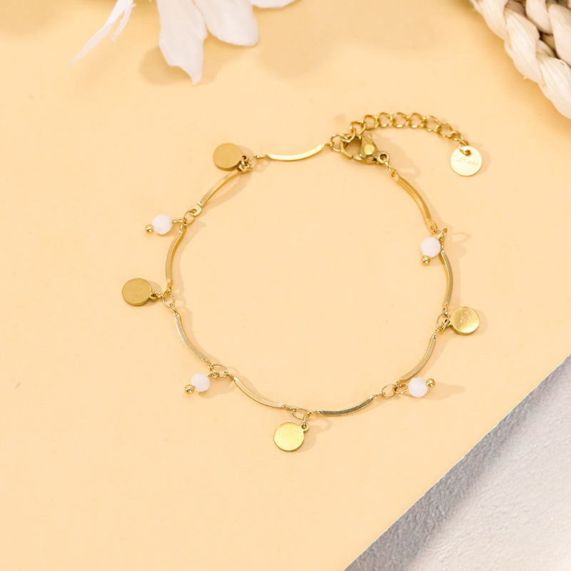 Geometric Pattern Elegant Geometric 304 Stainless Steel Snake Chain Chain & Link Bracelets Wholesale