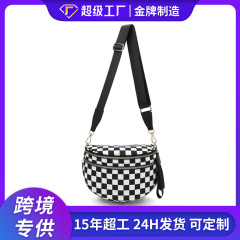 女性の新しいショルダーバッグファッショントレンド多用途大容量クロスボディバッグオックスフォードチェック柄軽量スポーツシェルバッグ