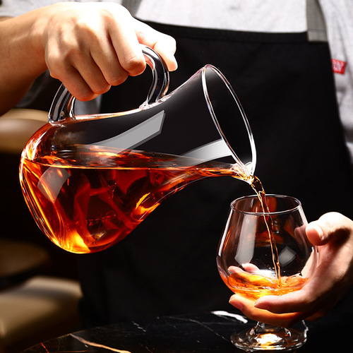 Red wine and foreign wine decanter large capacity lead-free glass jug household large glass jug thickened wine divider