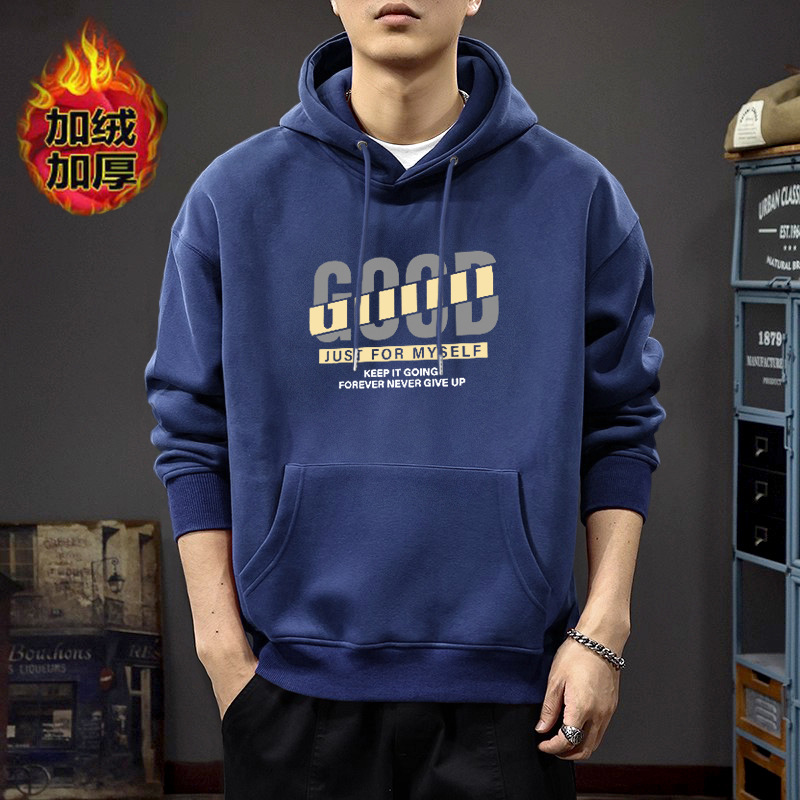 Otoño nuevo suelto pesado sudadera con capuzas letras masculinas y femeninas estilo de moda americana estilo de Hong Kong pareja camisa de manga larga