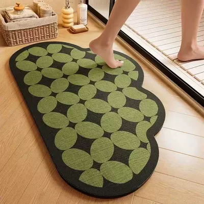 Mat for Toilet Entrance, Quick-Drying – Avtomobil döşəmə paspasları - green-forest-clouds-4060cm-thickness-3mm