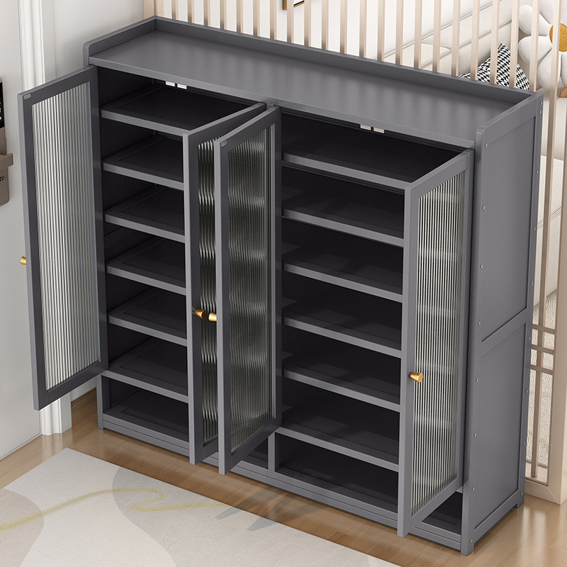 Estante de zapatos puerta doméstica armario de zapatos multicapa alquiler de alquiler estante de almacenamiento de artefactos mágicos estante de almacenamiento de ahorro de espacio armario de puerta de entrada