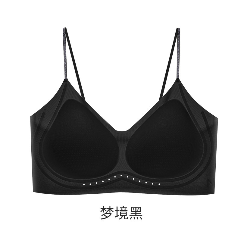 Finnafu estereoscópico barra de jalea de soporte suave camellia fragancia sin rastro se reúne ligera y transpirable sin anillo de acero ropa interior mujer