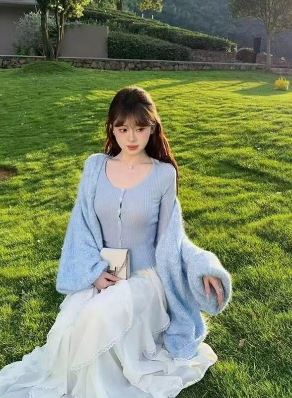 毛衣外套女优质羊毛软糯慵懒风2025秋冬新款宽松百搭韩系针织开衫|undefined