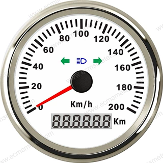 ECPΦ85mm 机车摩托车改装车电车脉冲信号指针200KM/H速度里程表