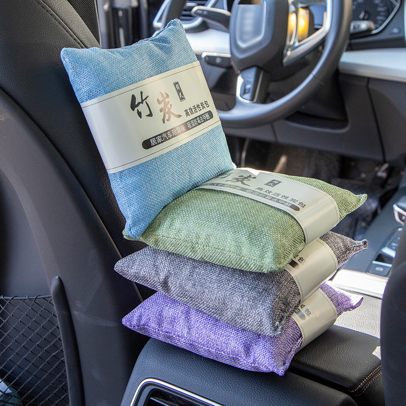 Factory direct supply activated carbon bag for car household dehumidification smell carbon bag Korean linen formaldehyde removal bamboo charcoal bag 500g