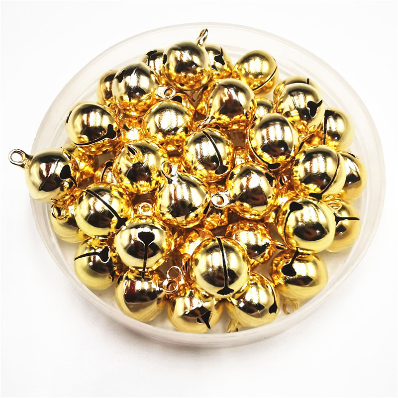 DIY材料配件电镀一字铜铃铛宠物铃铛6-10mm金色银色铜铃铛批发