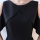 Evening Dress 2020 New Summer Mid-length Black Slimming Party Dress Party Party Hosts Dress for Women