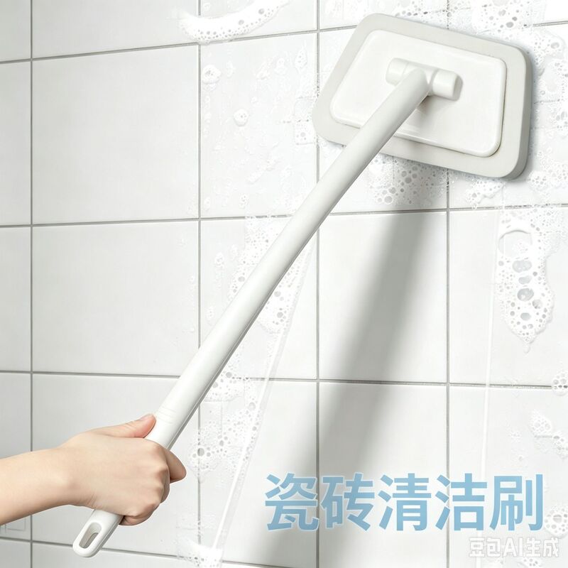Bathtub, bathroom wall, tile, glass door household cleaning sponge brush with replaceable head, multifunctional long-handled cleaning brush Bathtub, bathroom wall, tile, glass door household cleaning sponge brush with replaceable head, multifunctional long-handled cleaning brush