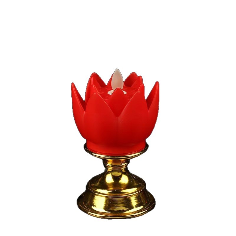 新しい電子ろうそくのプラスチック蓮の花の置物のシミュレーションの揺れ動くLED電子ろうそくの明かりの長い明蓮の花の明かりのカラーランプ