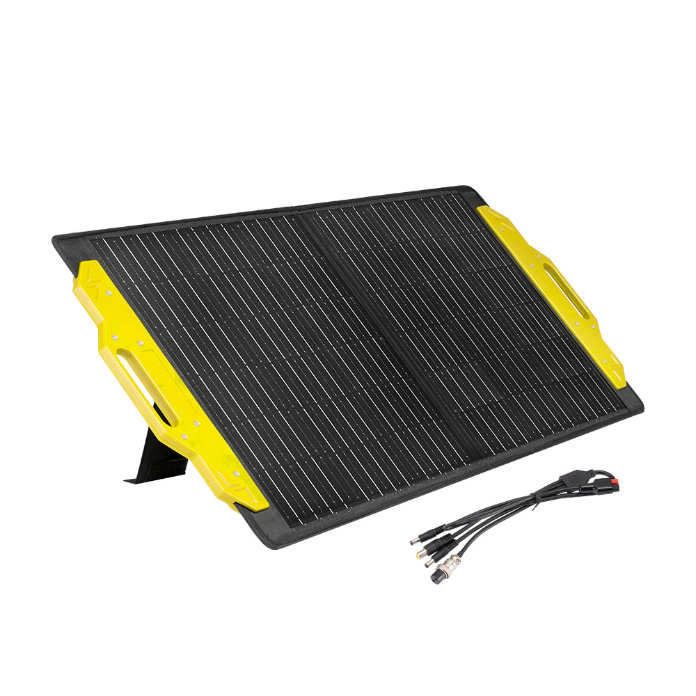 自驾游野营带手柄带支架100W 便携轻型折叠太阳能板